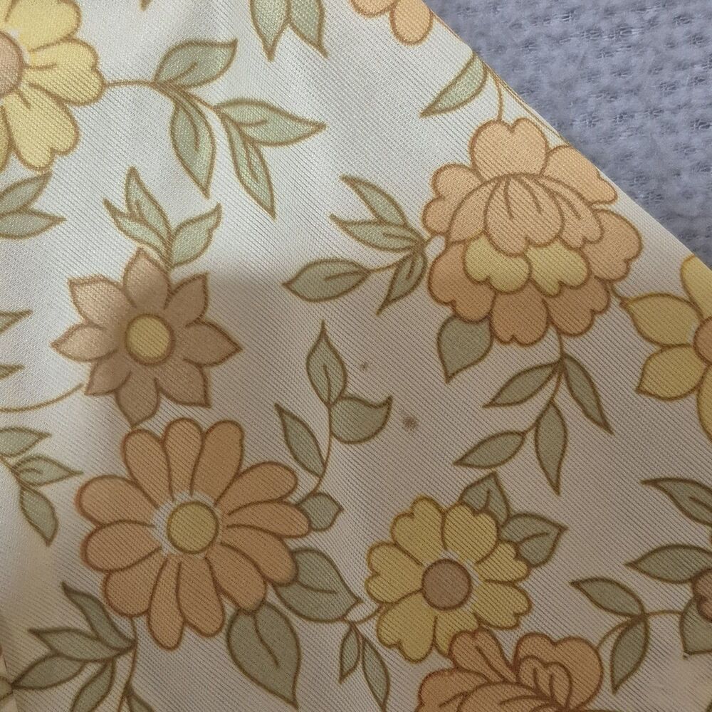 VTG 70's USA Made Yellow Snap Button Short Sleeve Night Gown Sleep Dress Small - Picture 3 of 6